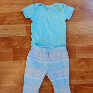 Baby Girl 3m Spring Bodysuit and Pants Set